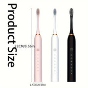 Cepillo de dientes eléctrico recargable para encías sensibles, 6 modos, 4 cabezales de repuesto