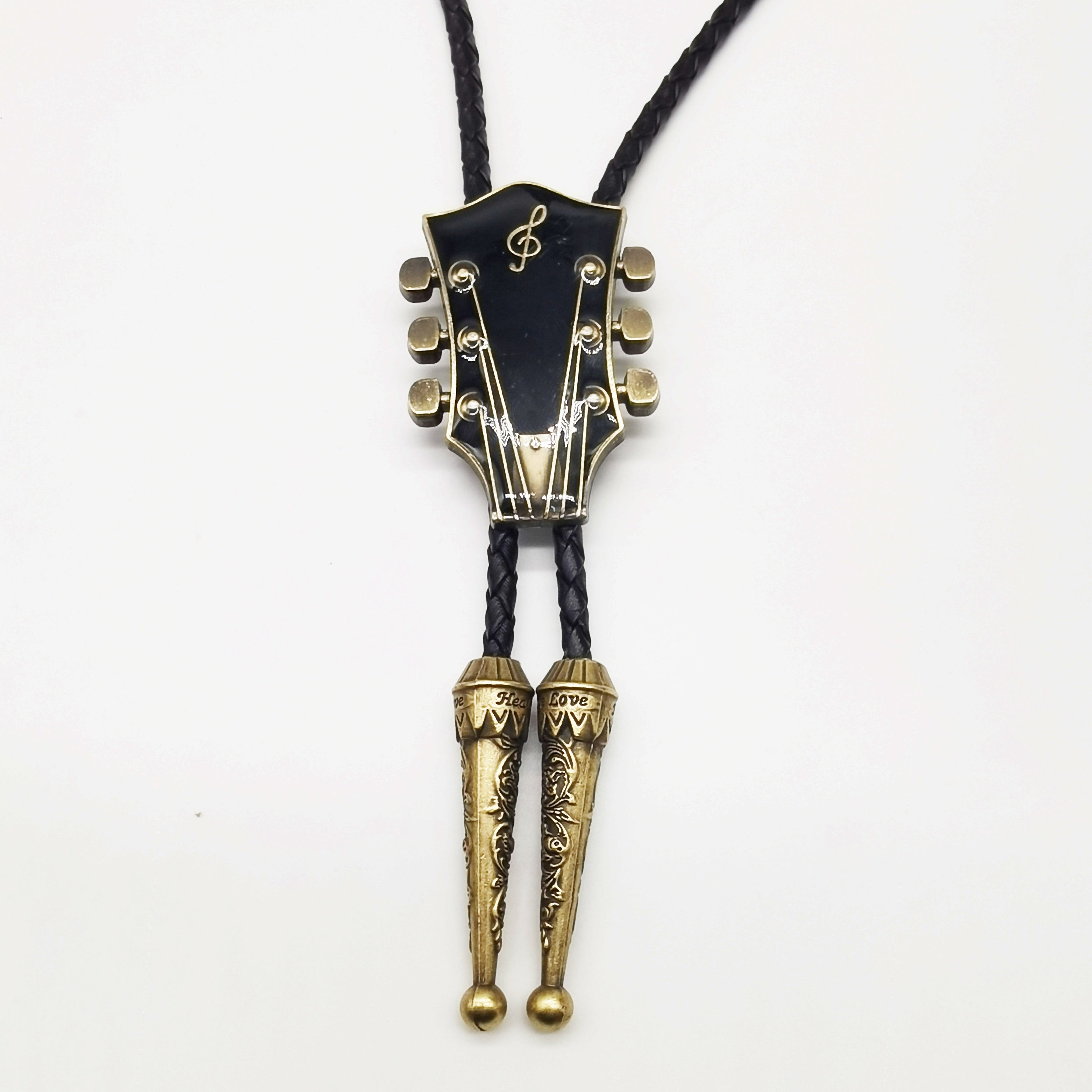 Набор западных ковбойских брошек-боло с гитарой и аксессуарами в кантри-стиле