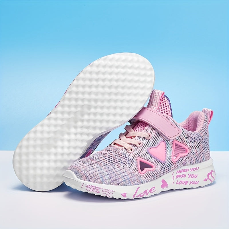 Girls' Knitted Casual Shoes for Spring and Summer with Shock-Resistant Features