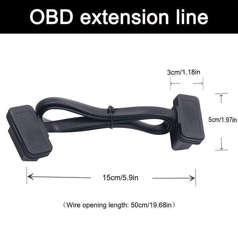 OBD2 Extension Cable Flexible Flat Diagnostic Expansion Cord Car Tool