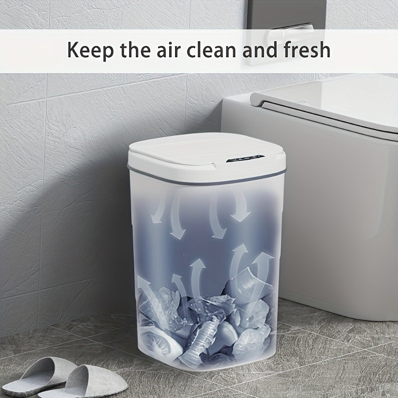 18L тихо закрывающаяся мусорная корзина с датчиком движения, герметичная, универсальная для кухни и ванной, овальной формы, работающая от батареек (батарейки AA не включены), подходит для украшения на Хэллоуин и Рождество.