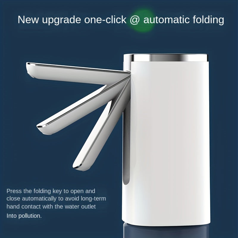 Portable Folding Water Pump with Digital Display Rechargeable Battery Stainless Steel Tube for Drinking Water Camping Office Kitchen