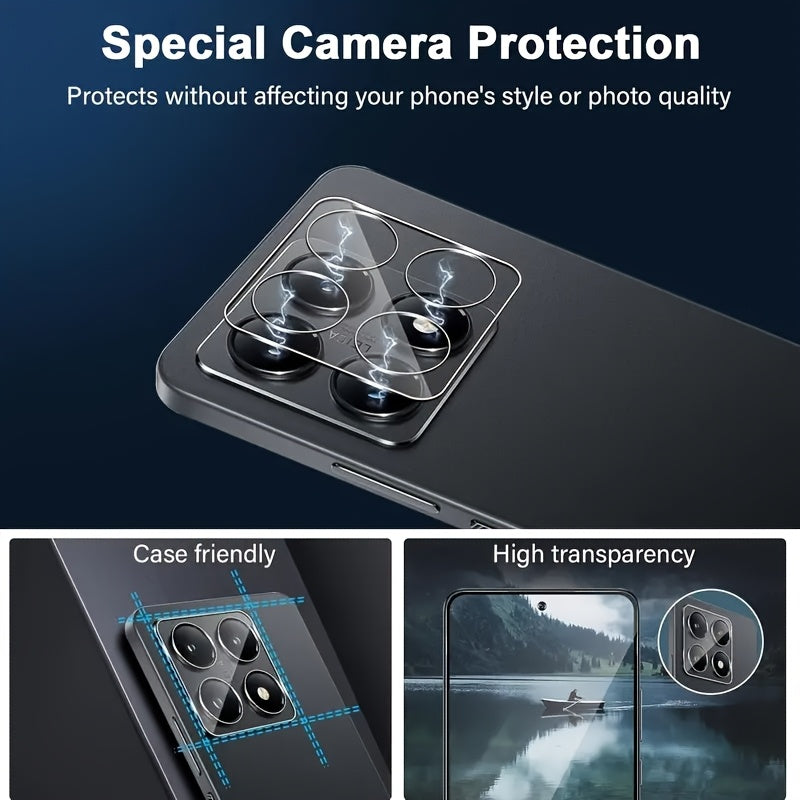 2 Pack Privacy Tempered Glass Screen Protectors and Camera Lens Protectors for Xiaomi 14T Pro