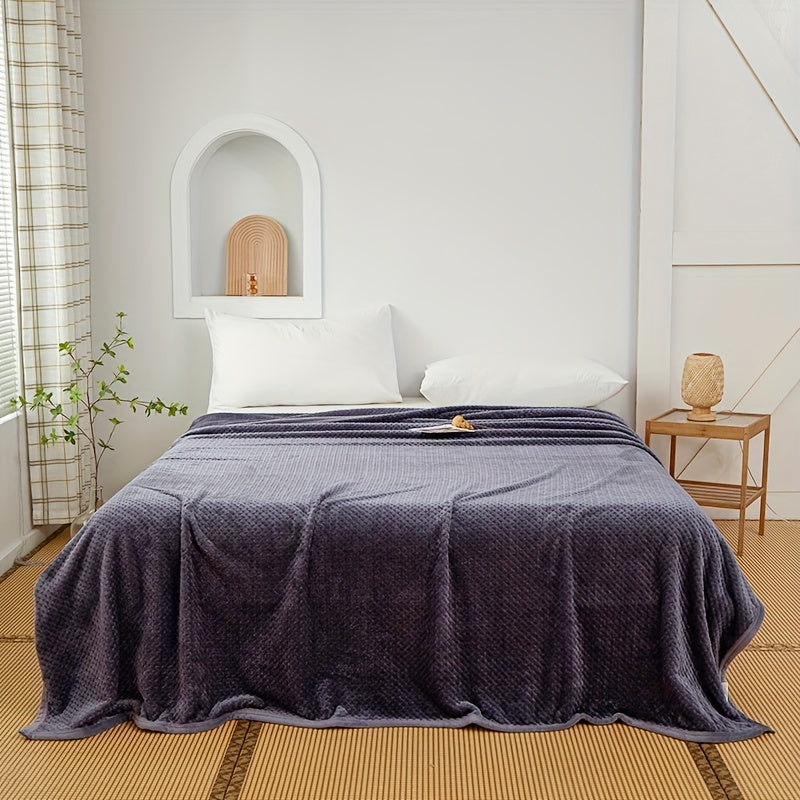 Yumshoq va qulay bir rangli ko'rpa, qulay uxlash, divanda dam olish, divanda iliq qolish, ofisda, yotoqda, sayohat yoki lagerda foydalanish uchun mukammal.