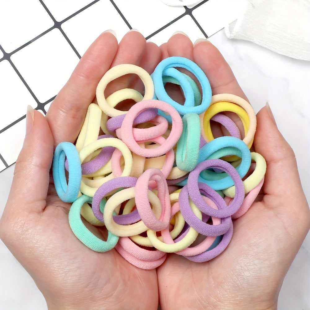 Women Basic Hair Bands 50pcs Elastic Solid Color Hair Accessories