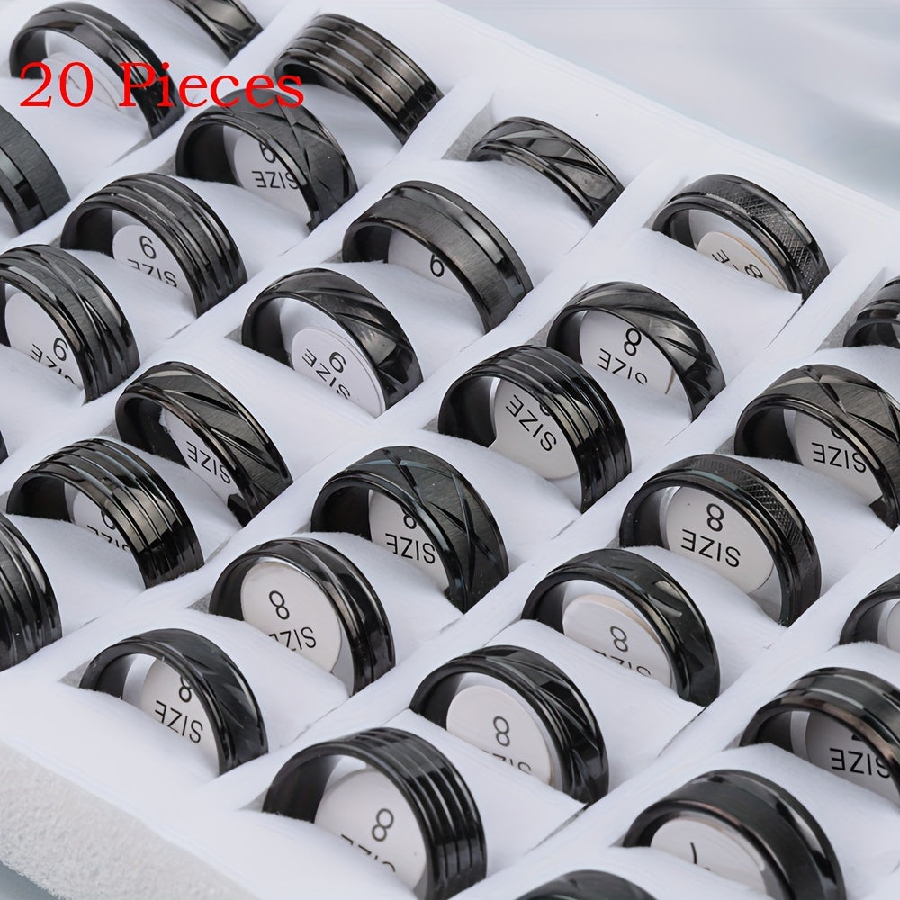 Two-Color Stainless Steel Ring Waterproof Sweat-Proof Jewelry for Men Women