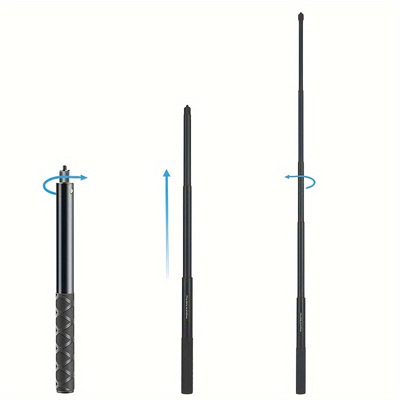 Alüminiy alloy Selfie Stick velosport kamerasi uchun 360 daraja aylanadigan tutqich va tripod bilan