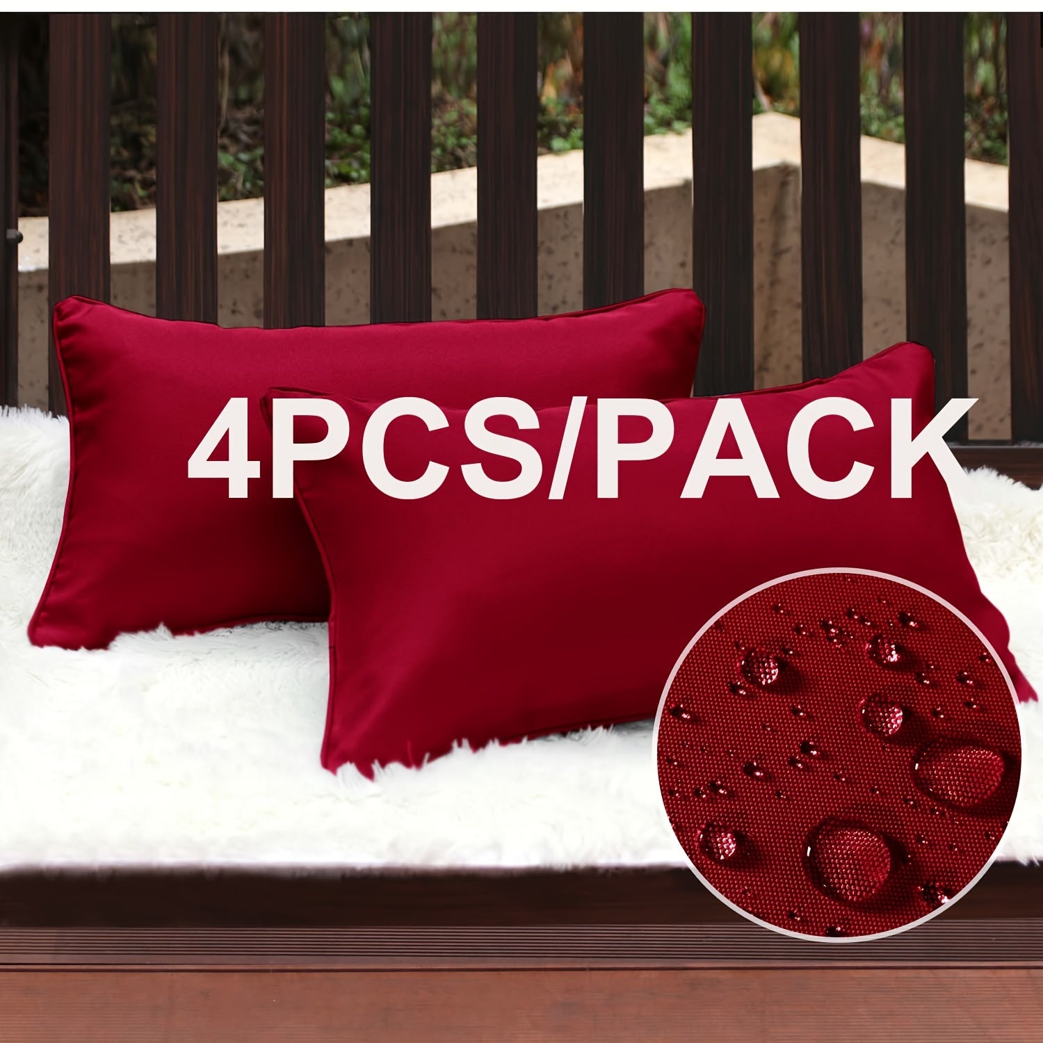 Outdoor Square Garden Cushion Cover for Patio Sofa Tent Decorative Throw Pillow Shell