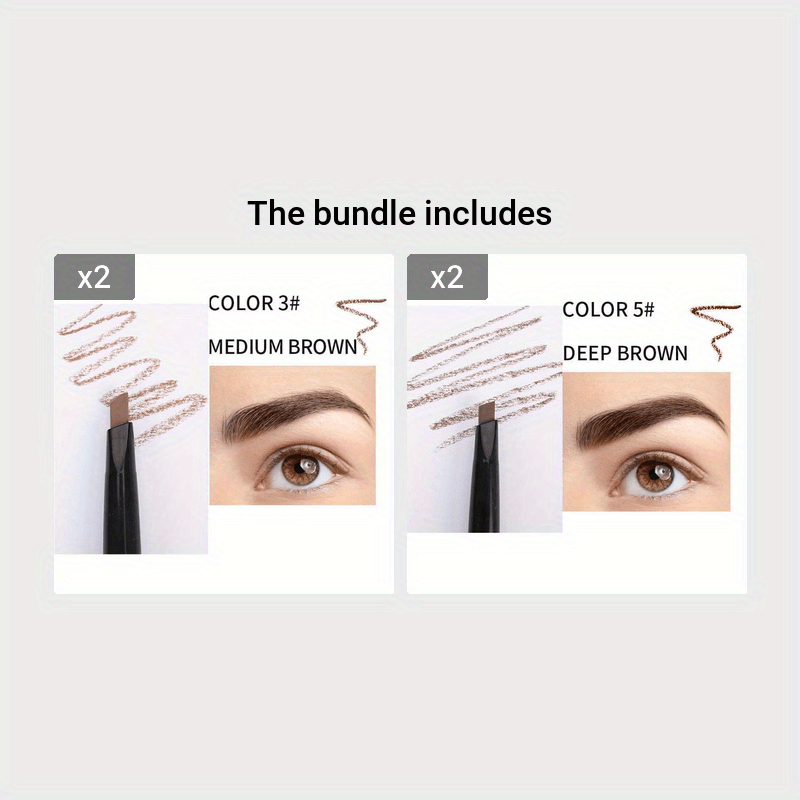 Women Eyebrow Tint Makeup Waterproof Long-Lasting Black Brown Eyebrow Pencil