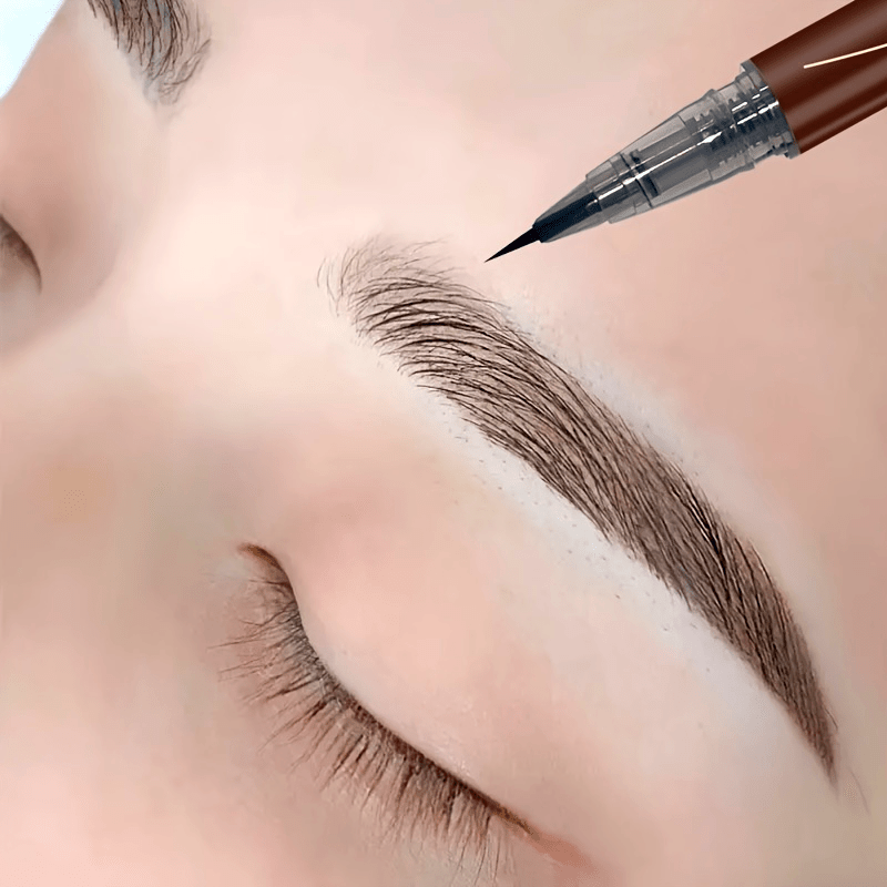 Lápiz de cejas líquido a prueba de agua, bolígrafo de microblading para cejas perfectas