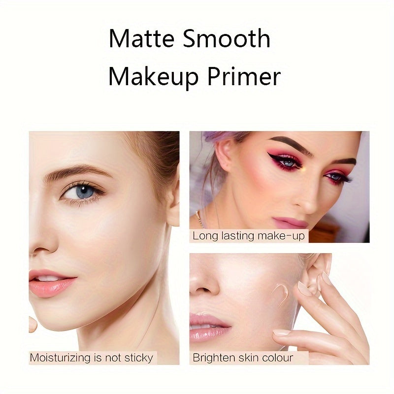 Hydrating Brightening Eye Primer with Plant-Based Squalane, Long-Lasting Matte Finish