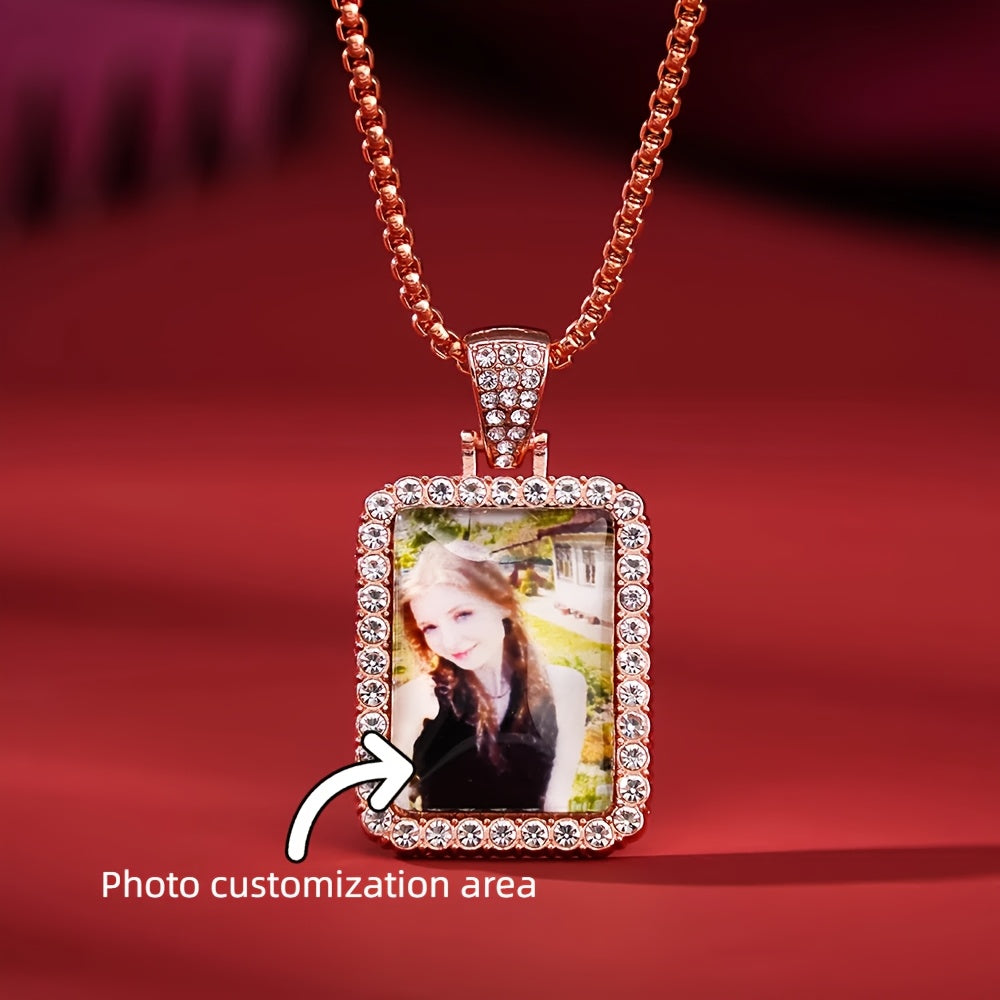 Bohem uslubidagi suratli locket taqinchi bilan rhinestone pendants zinc alloy sovgʻa