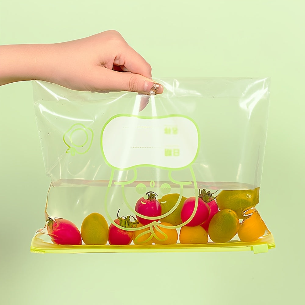Juego de bolsas reutilizables con cierre zip, contenedores de almacenamiento transparentes de grado alimentario para viajes, camping, cocina y congelador