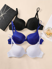 Women's Sexy Print Plunge Bras Comfortable Stretch Lingerie