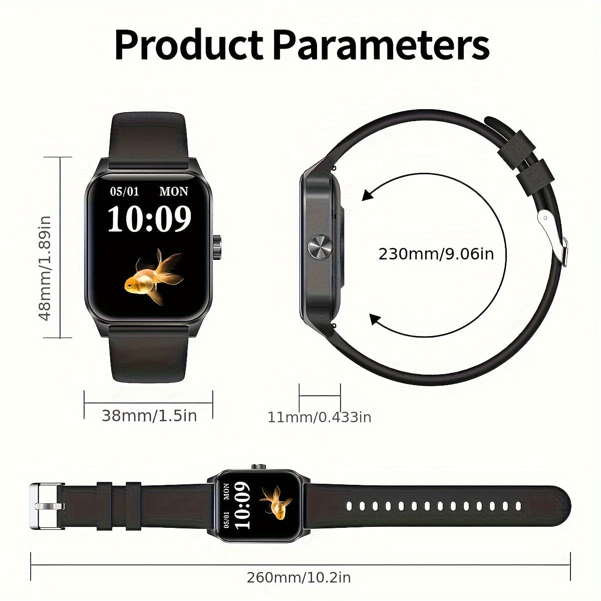 Women's Smartwatch with 1.85-Inch HD Touch Screen, 3D Dials, Long Battery Life, 100+ Sports Modes