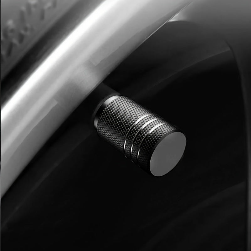 4 Piezas de tapas de válvula de neumático de metal para coches, cubiertas protectoras rojas y doradas