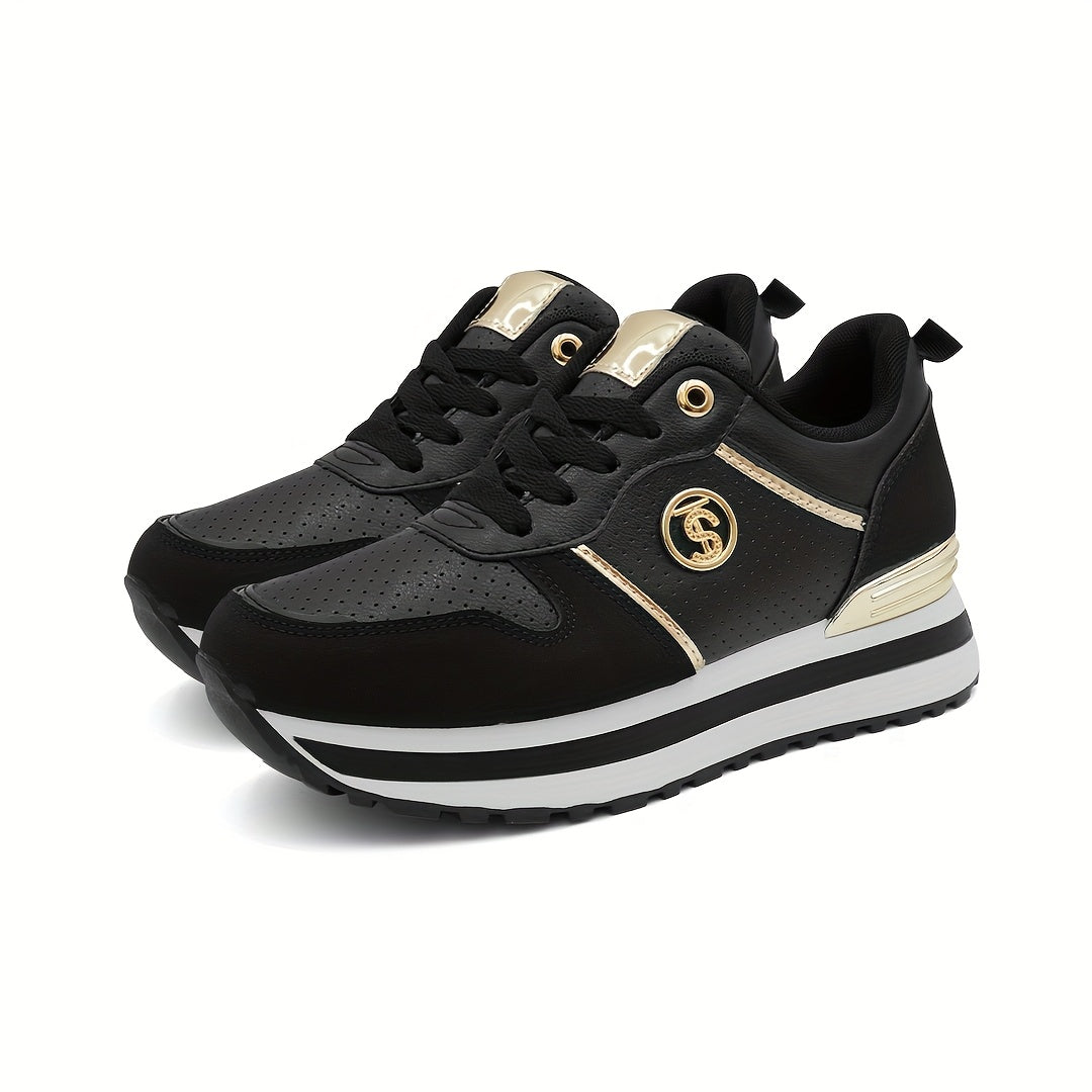 Ayollar uchun sport poyabzali qalin taglikli platforma bardoshli kundalik krossovkalar