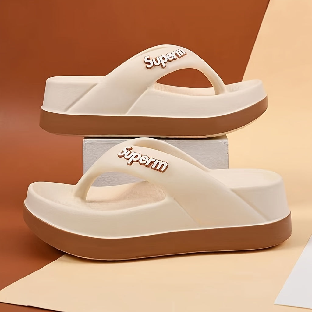 Chanclas de mujer EVA con punta abierta y suela gruesa antideslizante para playa