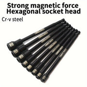 Magnetic Socket Set Black Chrome Vanadium Steel 150mm Extension