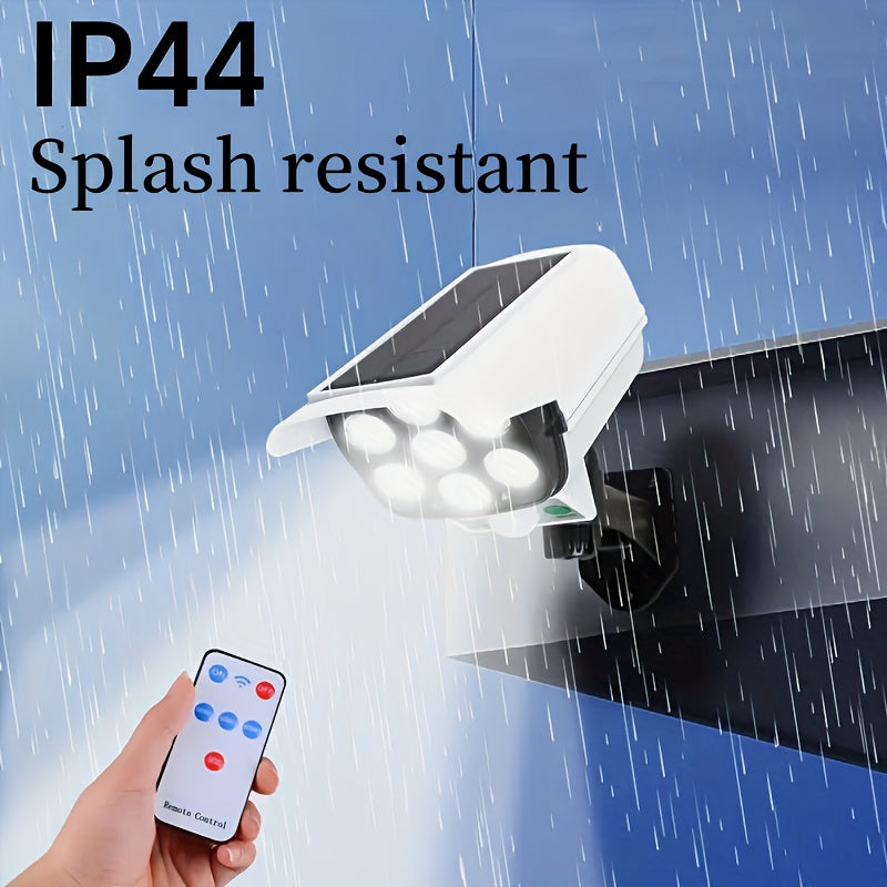 Foco LED alimentado por energía solar con sensor de movimiento 77 LEDs a prueba de agua para jardín, porche, patio, entrada