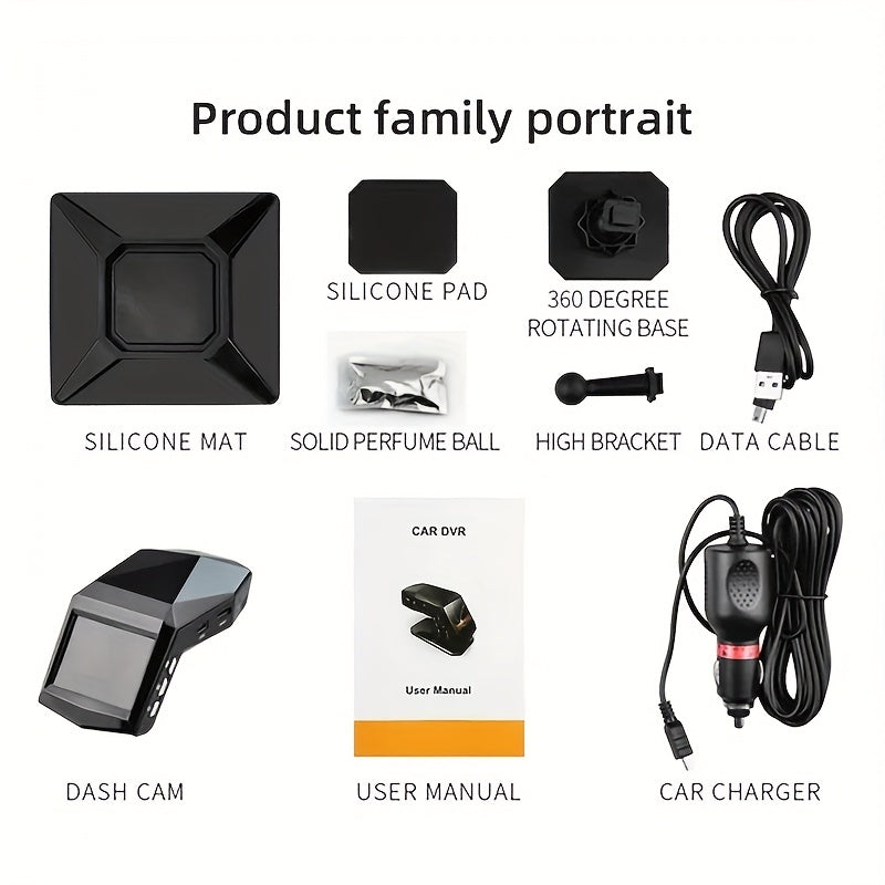 1080P Full HD Dash Cam Car Video Recorder WDR 170° Wide Night Vision