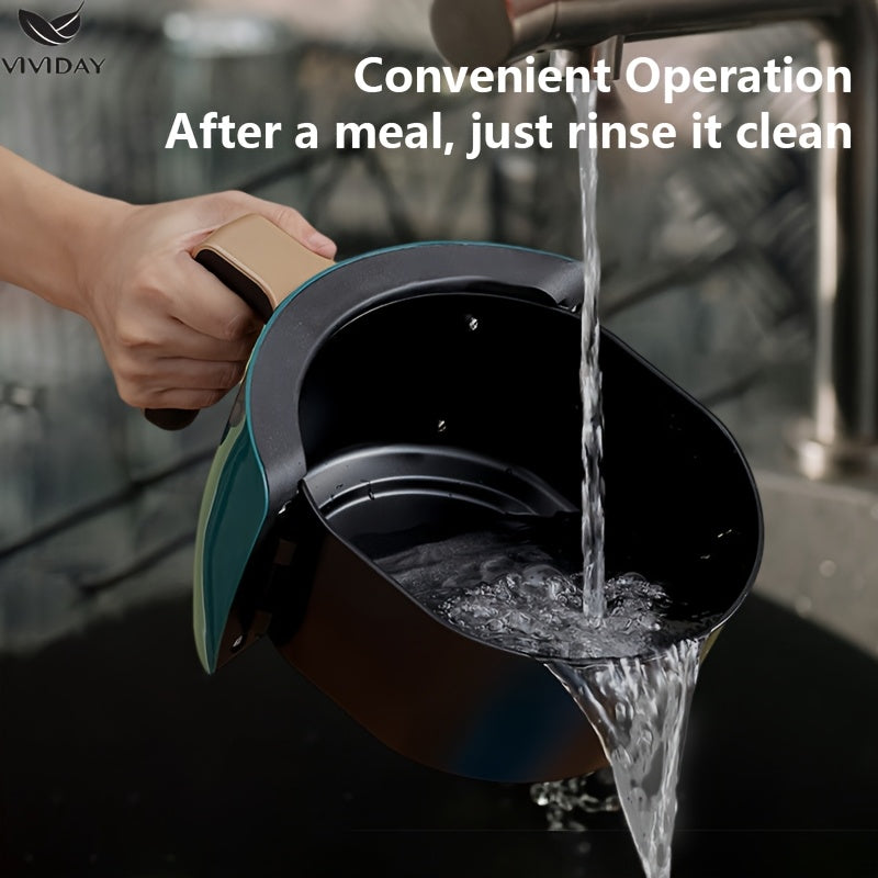 Freidora de aire eléctrica de gran capacidad de 4.5L, 1400W, enchufe estándar europeo para hornear en casa