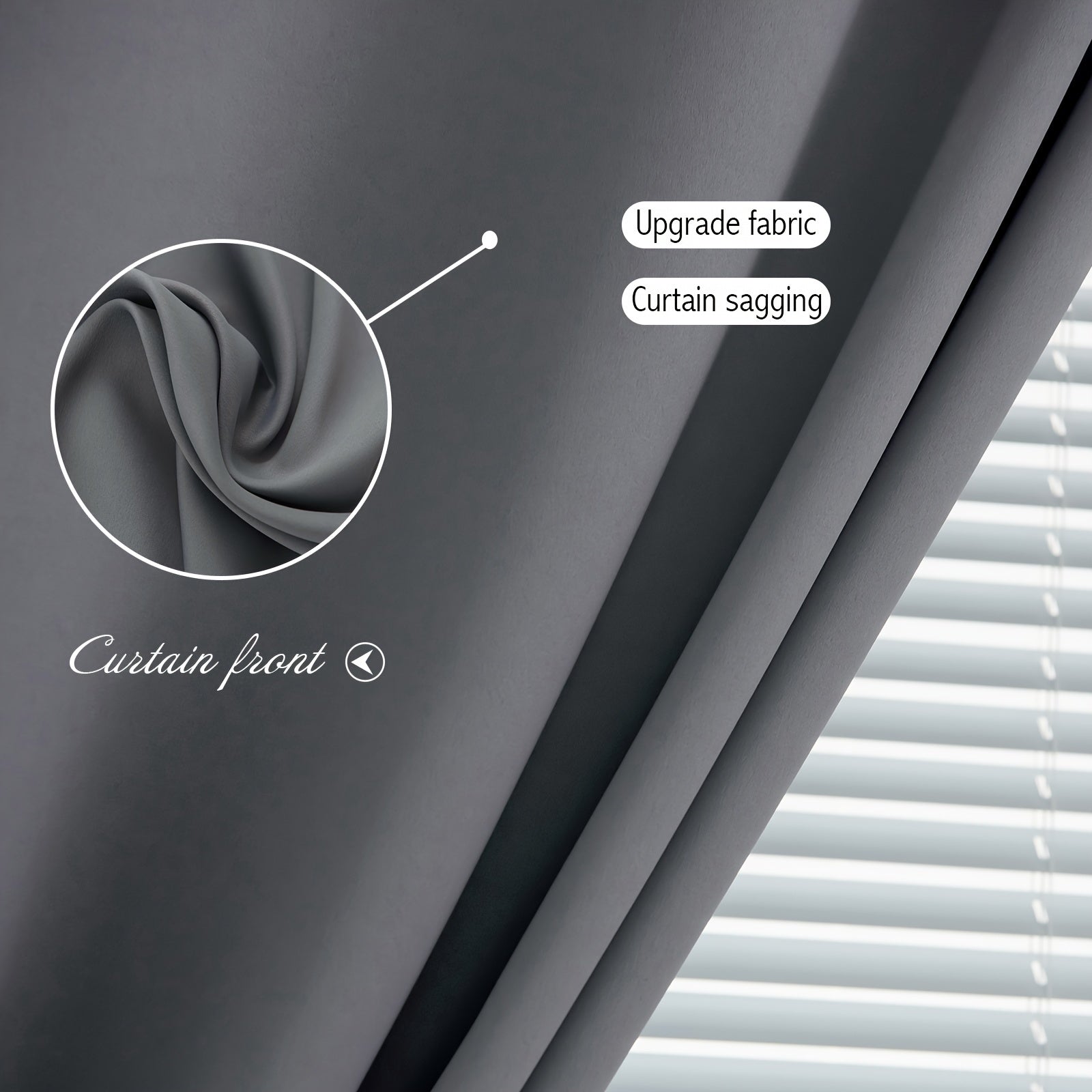 Blackout Curtain Panels Set of 1 Thermal Insulated Portable Room Darkening Tiebacks for Bedroom Living Room Office