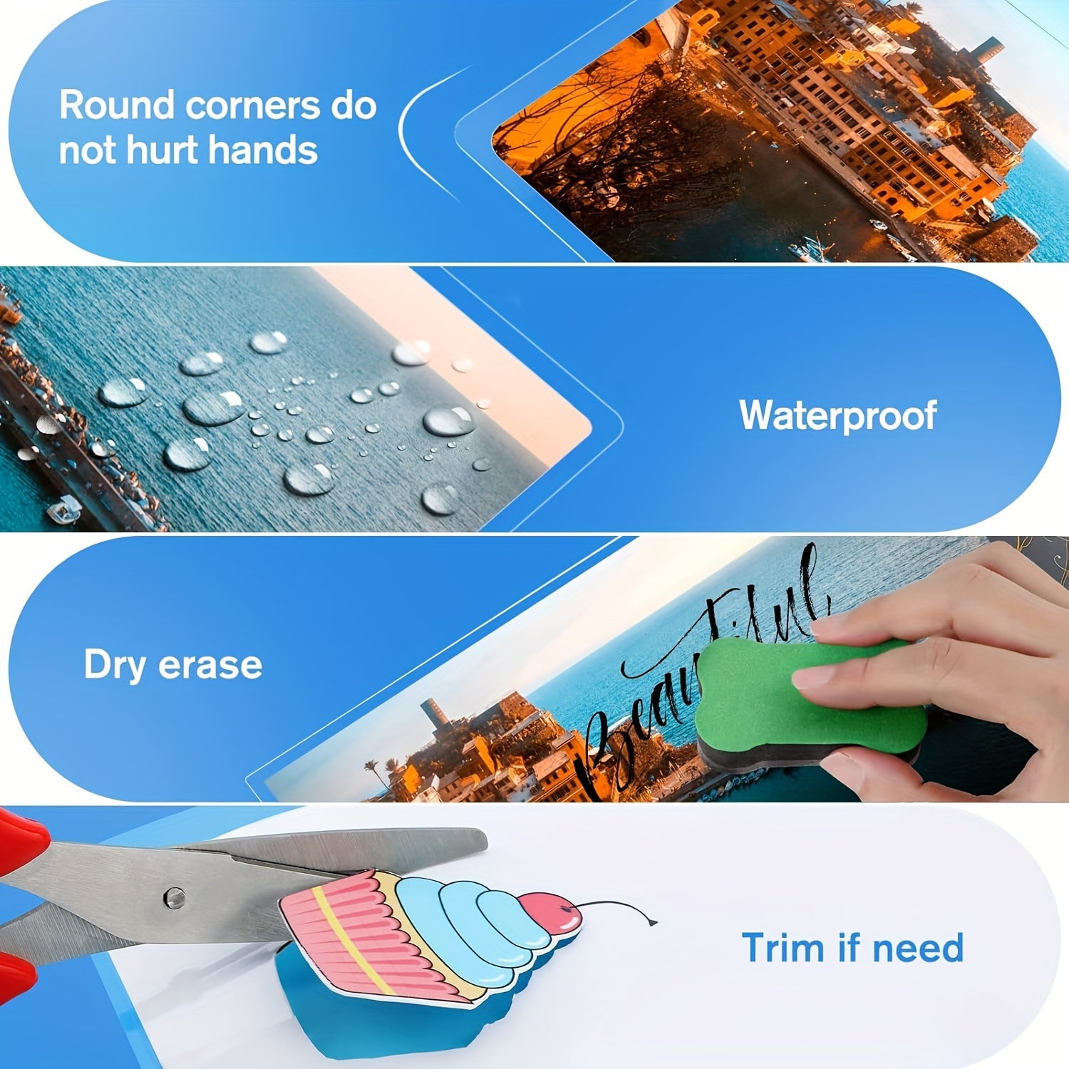 100/200 Pcs Thermal Laminating Pouches 2.6x3.7 Inches Clear Plastic Sheets for Photos and Business Cards