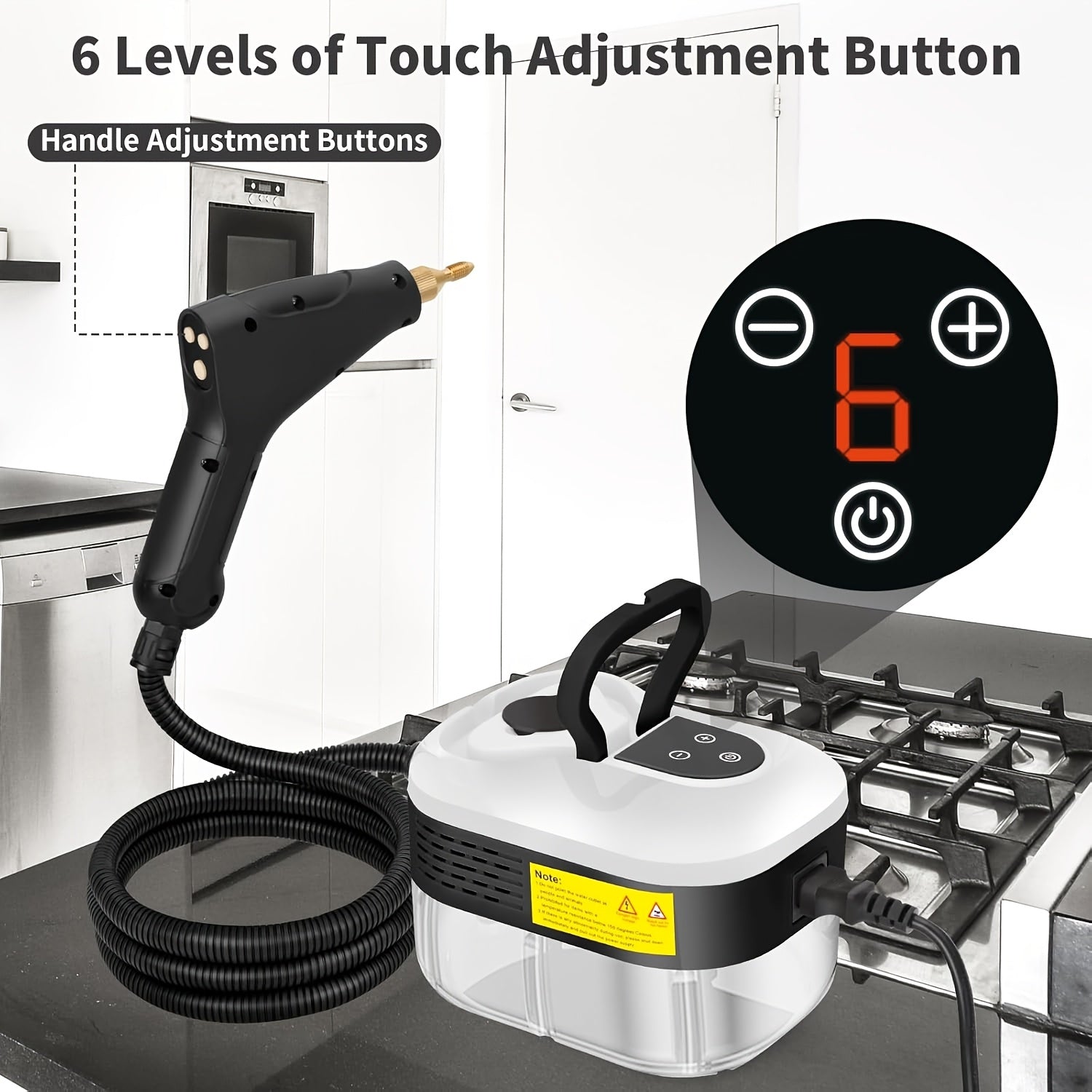 1200ml Steam Cleaner with 1500W High-Temperature Steam Pressure for Kitchen and Bathroom Cleaning