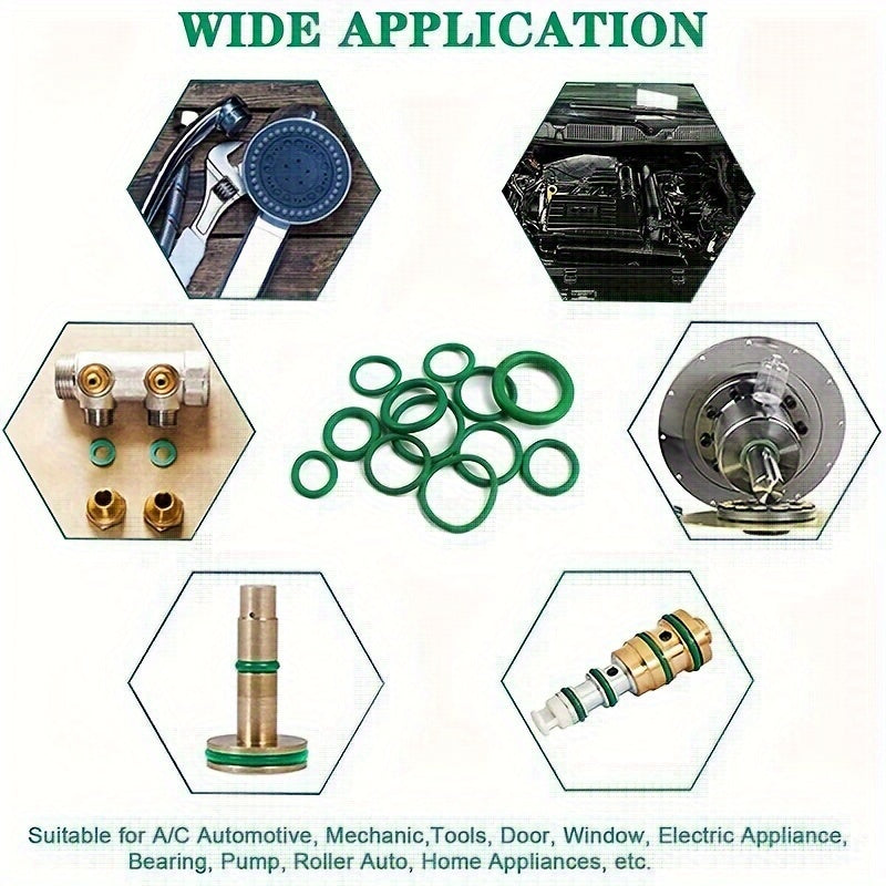 530 dona NBR kauchuk O-ring to'plami avto konditsioner kompressori texnik xizmat ko'rsatish uchun