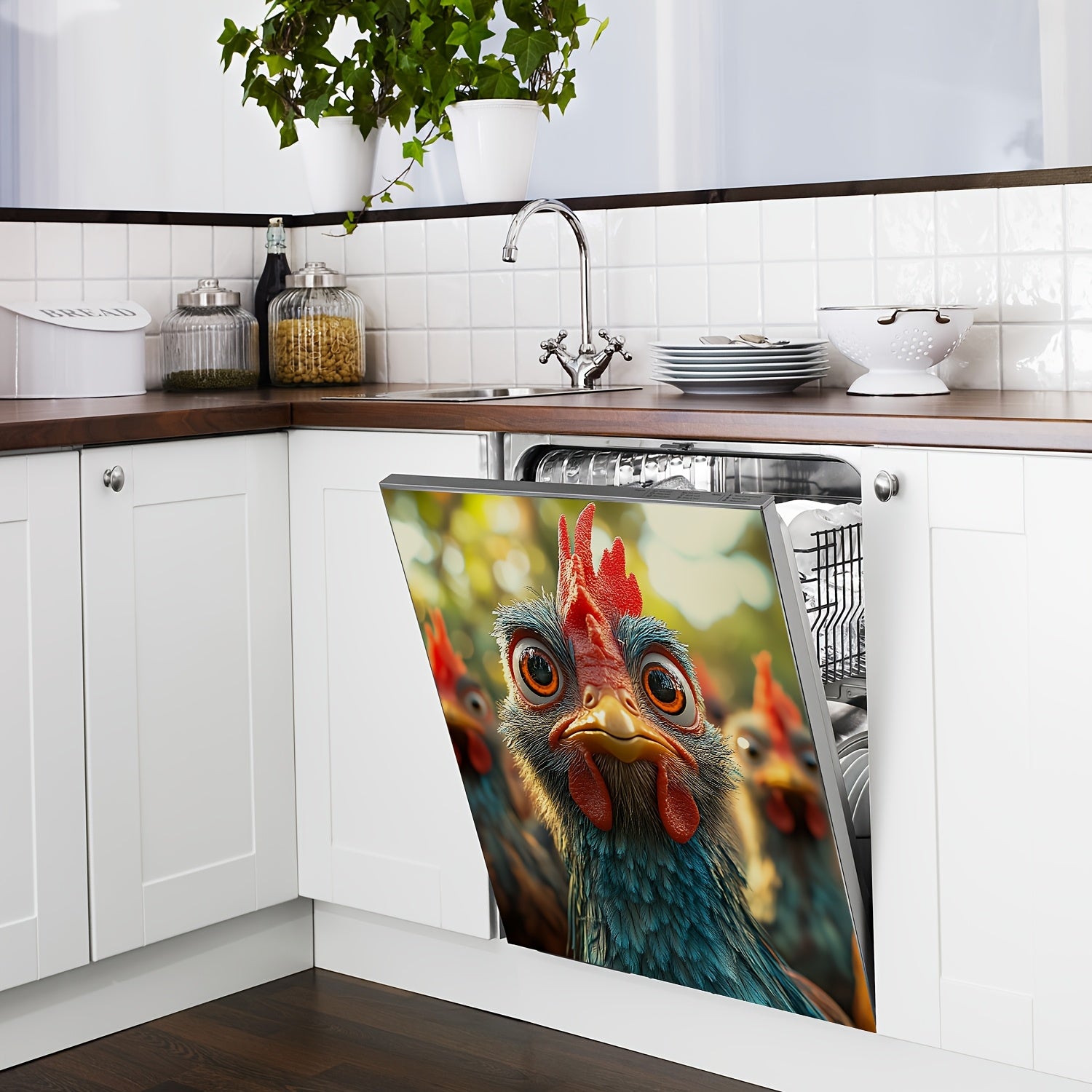 Yashil Qo'yloq Magnitli Qaynatgich uchun Dekor Sticker Suv o'tkazmaydigan Qayta ishlatiladigan Muzlatgich Magnit