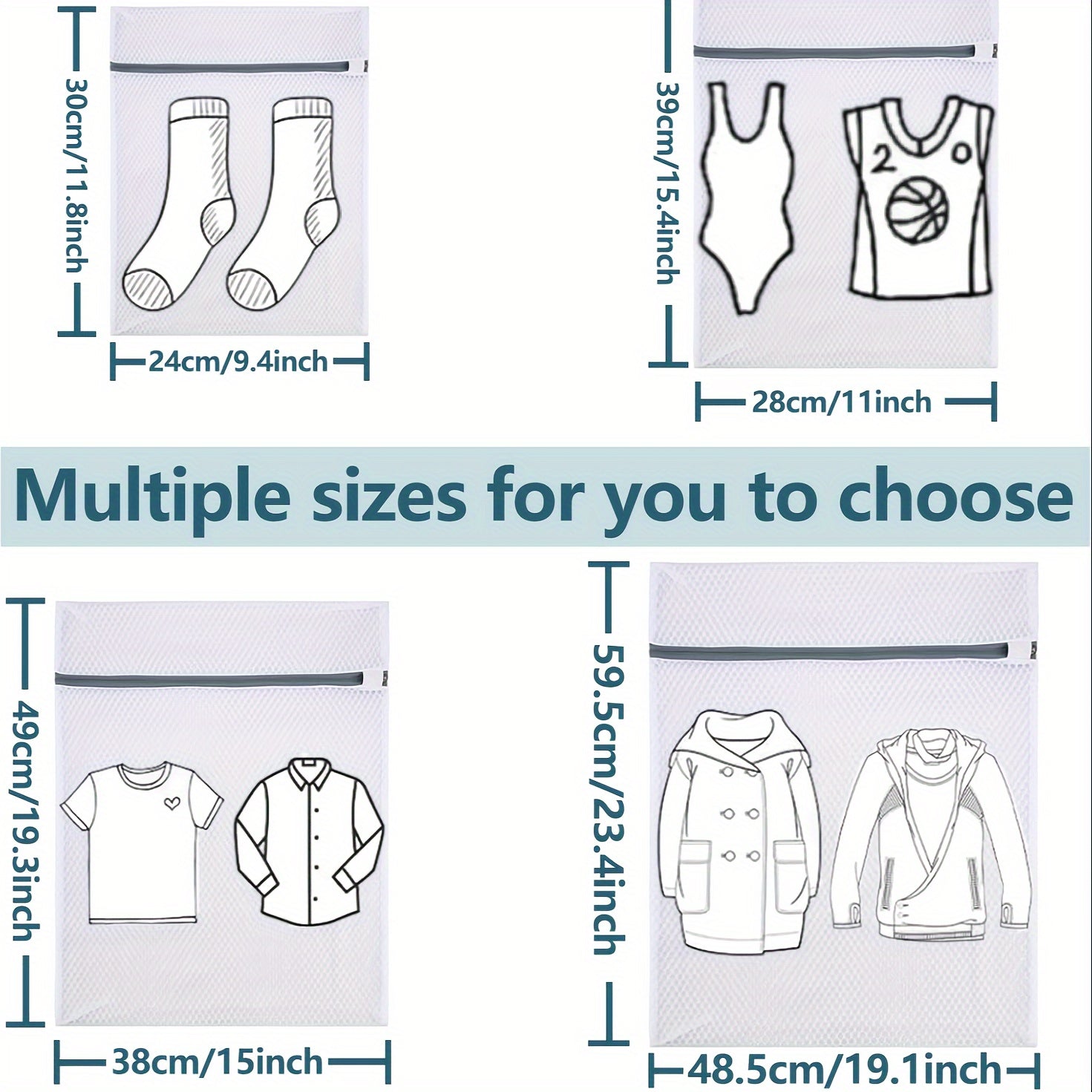 Laundry Bag for Sweaters and Underwear with Cleaning Net for Washing Machines