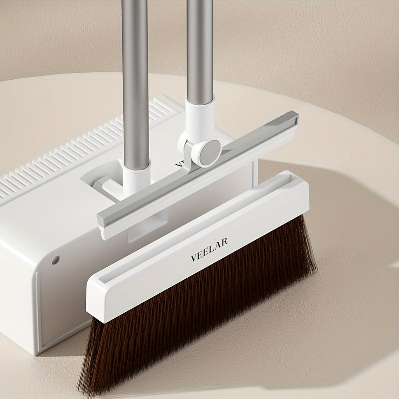 2-in-1 Magic Broom and Scraper Set for Floors, Showers, Glass, and Tiles