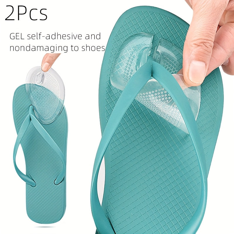 Unisex Silicone Toe Separator Sandals Anti-Slip Half Pads Flip-Flops