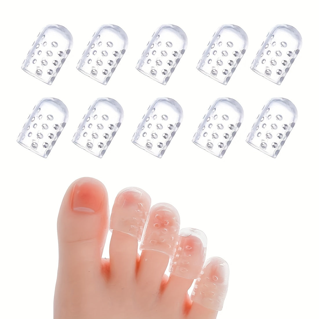 15 Pcs Silicone Toe Protectors for Sports and Foot Care Reduces Friction