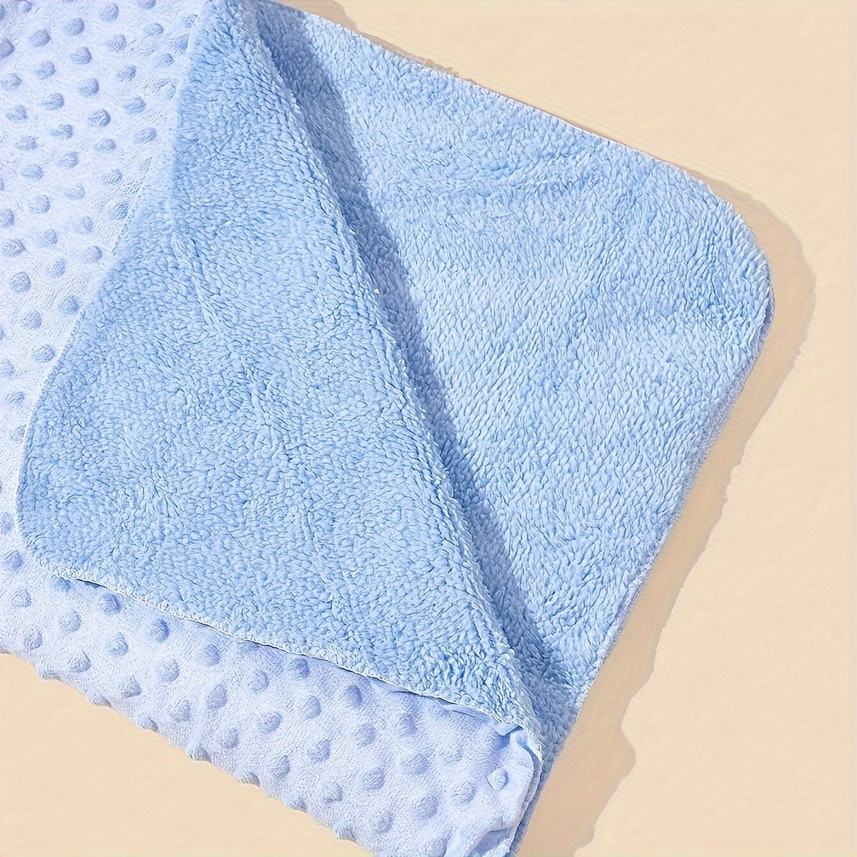 Baby Swaddle Blanket Soft Polyester Woven Pink Blue White Dot Pattern Infant Wrap