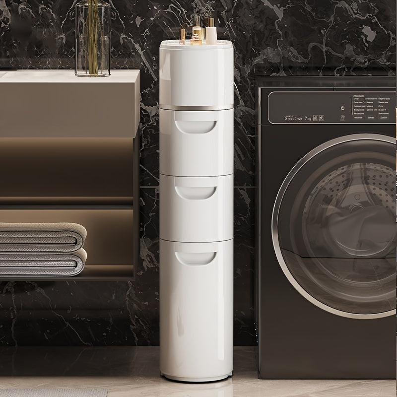 Multi-Functional 3/4-Tier White Storage Cabinet for Bathroom Kitchen Living Room