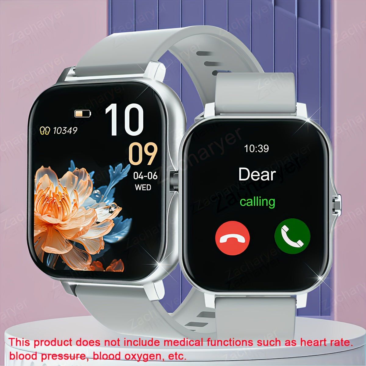 Smartwatch for Men and Women Zinc Alloy Wireless Calls Fitness Monitoring USB Rechargeable