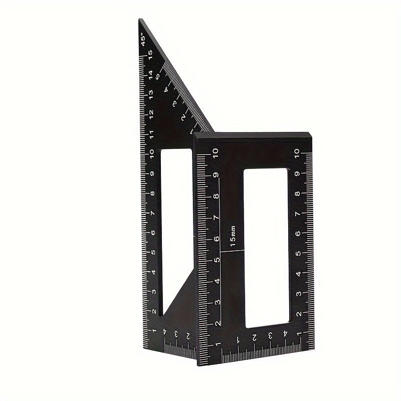 Aluminum Square Ruler for Woodworking 45°/90° Multi-Angle Measuring Tool
