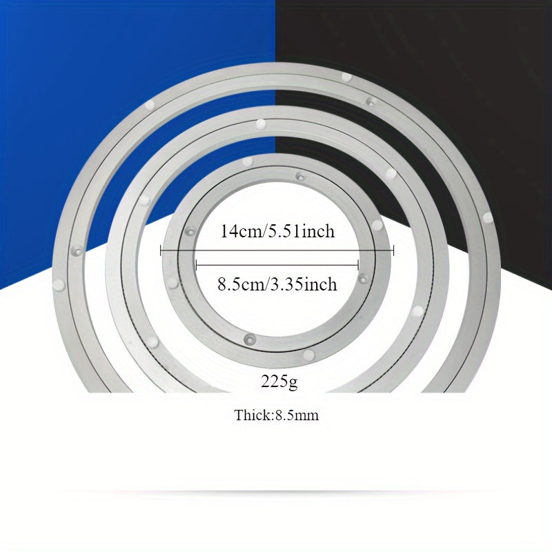 Aluminum Lazy Susan Spinner, Quiet Rotating Mechanism, Noise-Reducing Swivel for Table and Indoor Use