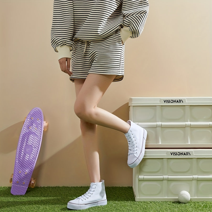 Женские высокие кроссовки на шнуровке, модные и удобные для прогулок.