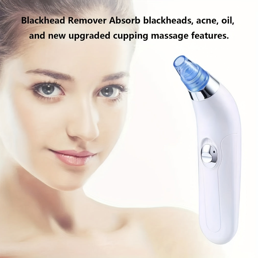 Electric Blackhead Remover with Four Suction Heads for Pore Cleansing