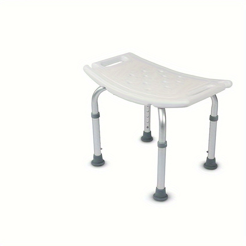 Adjustable Shower Chair for Seniors Disabled Non-Slip Feet Supports Up to 158kg