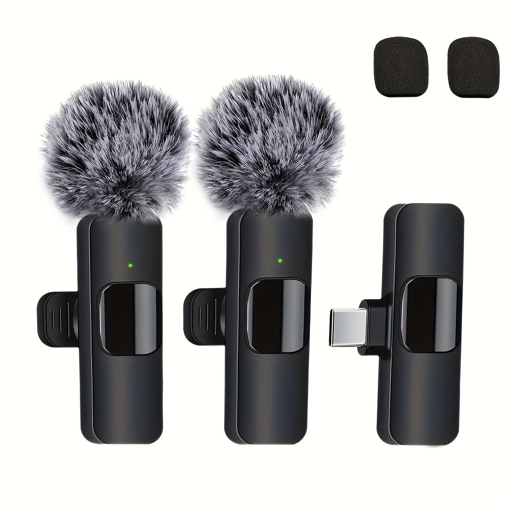 Wireless Lavalier Microphone for iPhone, Android, USB-C for Recording and Streaming