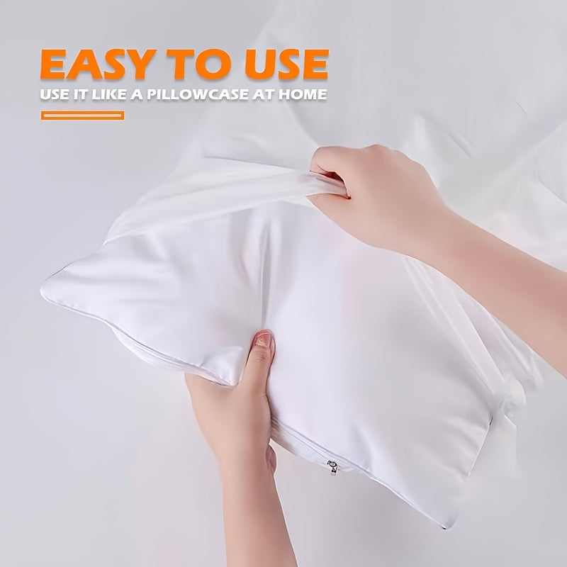 Set of 2 White Disposable Pillowcases Non-Woven Dustproof Hotel Salon Home