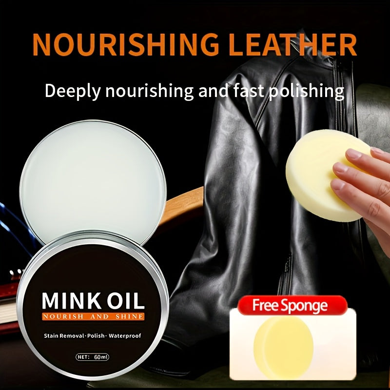Leather Care Nourishing Cream 60G/2.11Oz for Leather Jackets Shoes Bags