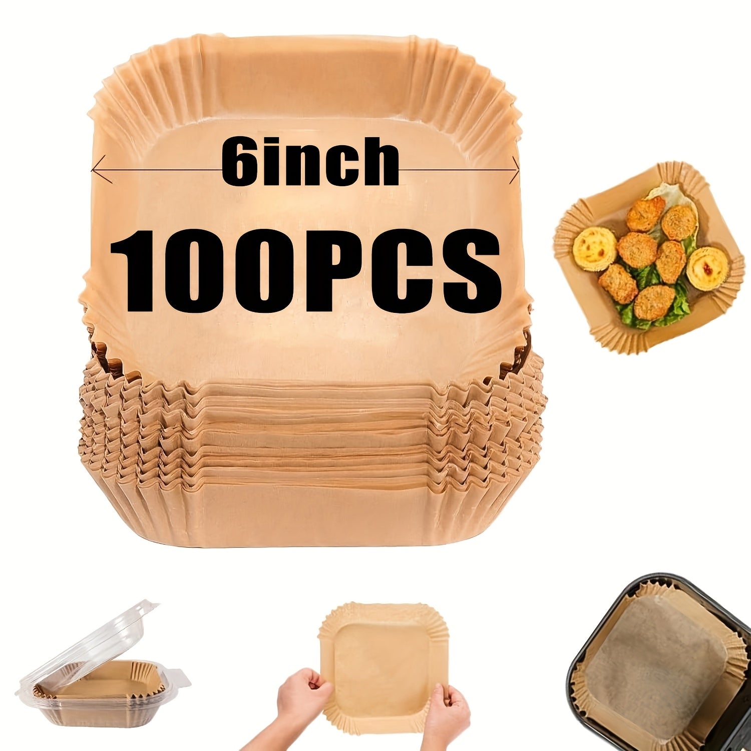 50/100 dona Quruq yopiladigan kvadrat havo qovurish panjaralari, issiqlikka chidamli pech va qovurilgan panjara aksessuarlari