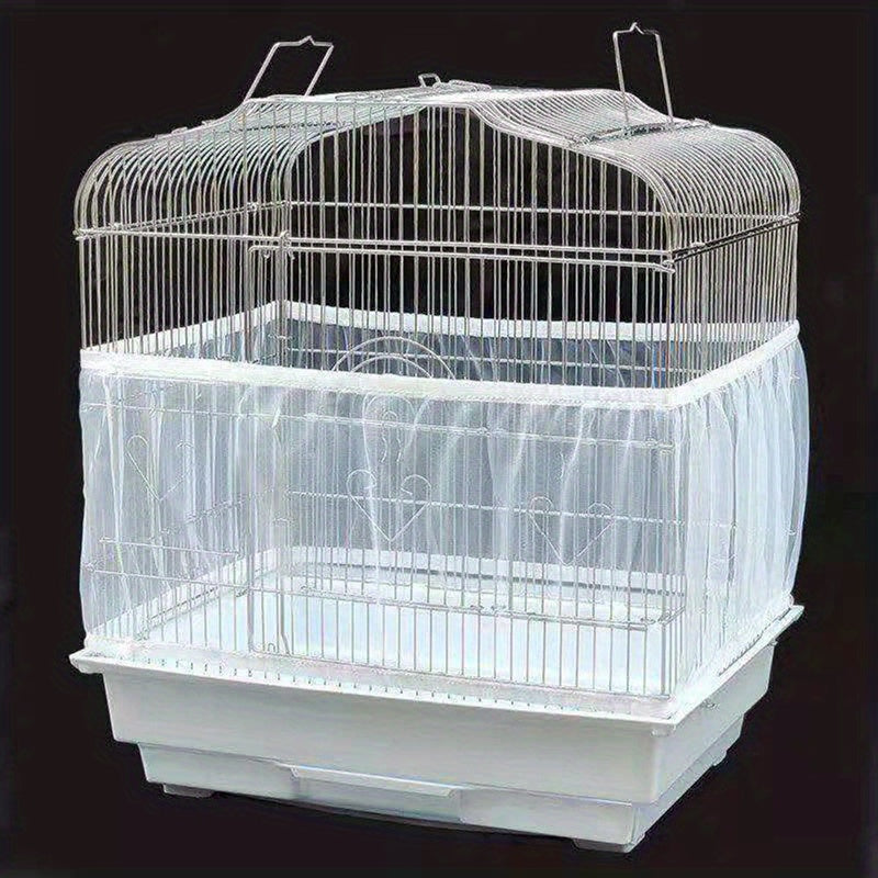 Mesh Net Cover for Bird Cage Keeps Parrots Clean and Tidy Polyester Fiber
