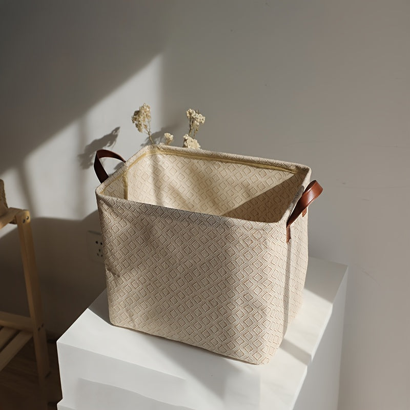 Корзина для хранения из джутовой ткани с ручкой - Просторный органайзер для книг, закусок, игрушек, рождественских и хэллоуинских подарков