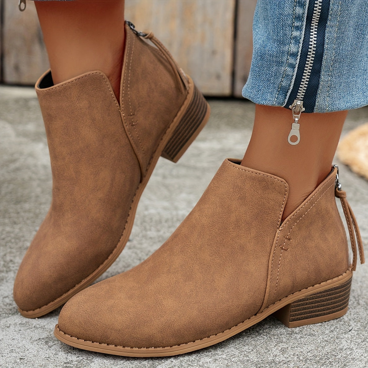Women's Ankle Boots Slip-On Short Light Colors for Daily Wear